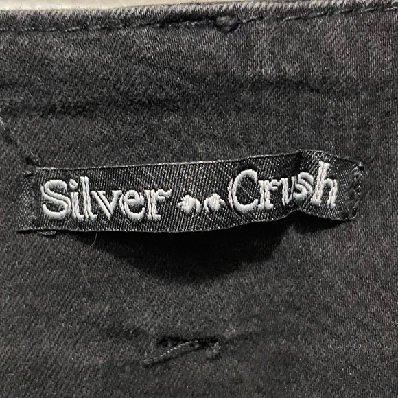 Silver Crush Skinny Jeans Women’s Size 13/14 (Fits small) High Waisted Button Up - Picture 3 of 6